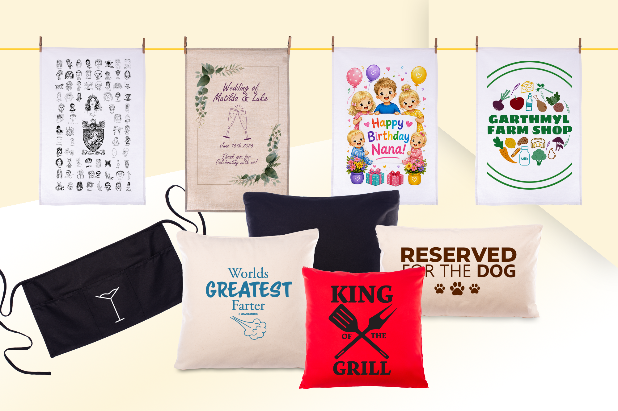 Shop all our home accessories including cushions tea towels and zip pouches!