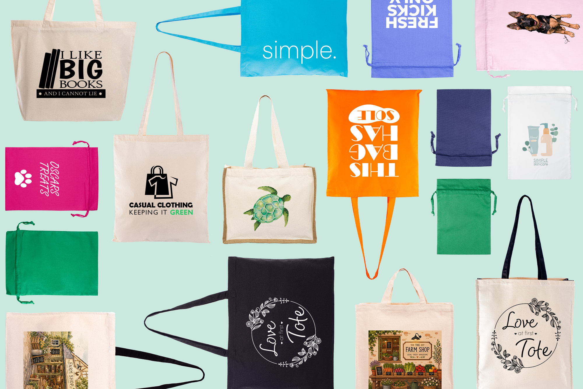A collection of products suitable for retail & ecommerce