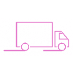 Stylised icon of a delivery van.