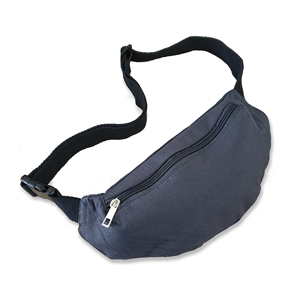an image of a slate grey 8oz cotton canvas bum bag