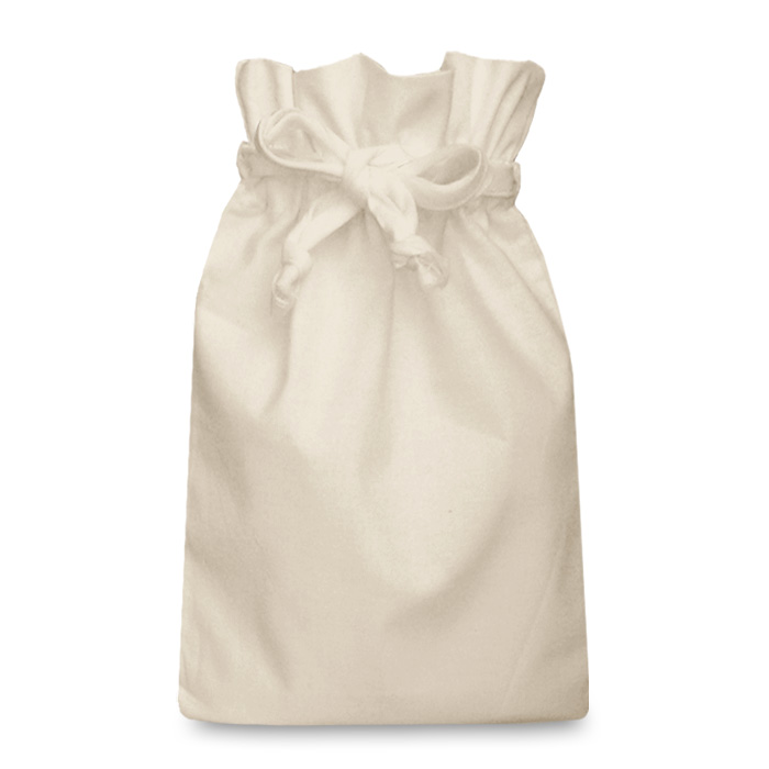 Image of the medium double drawstring natural cotton gift bag