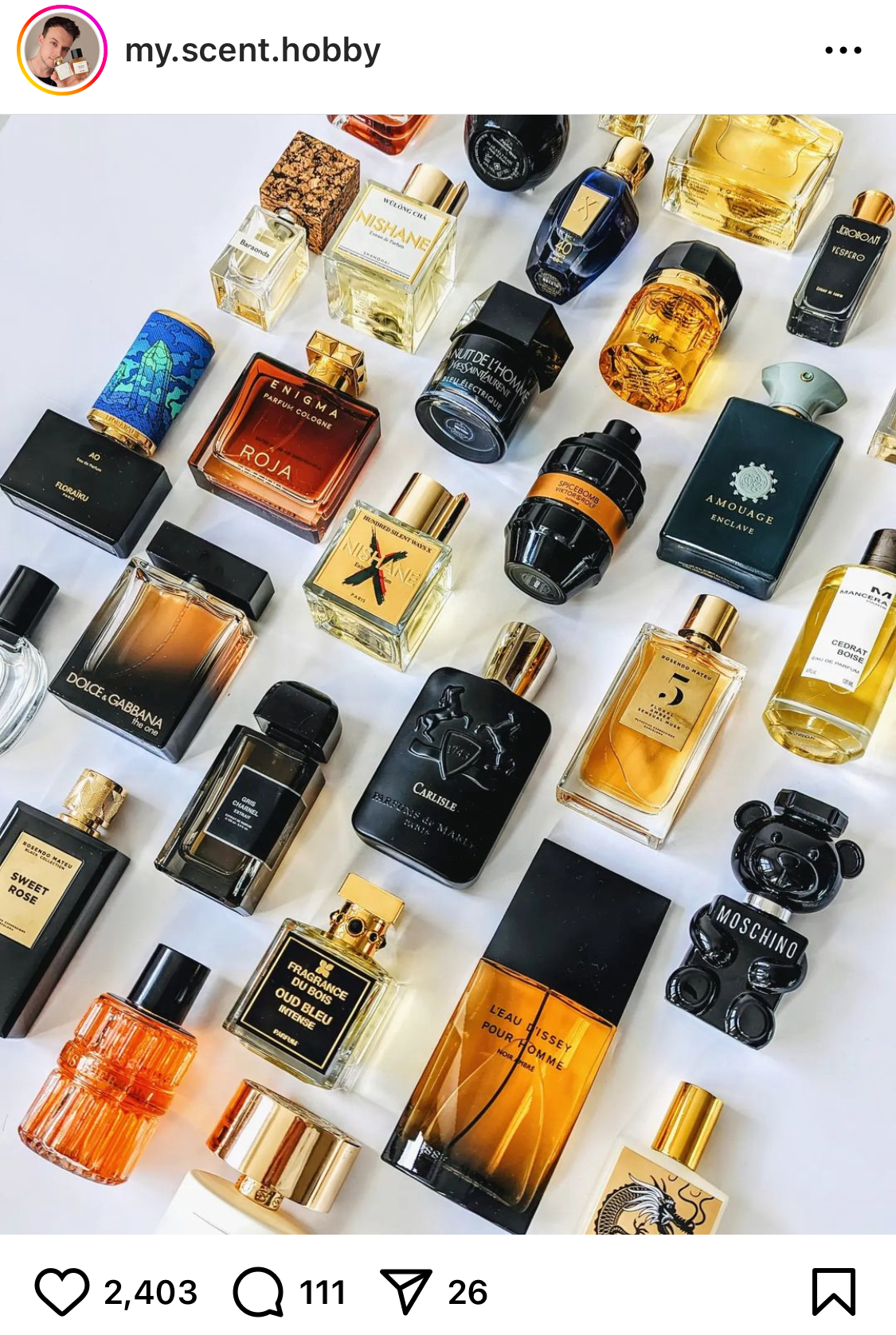 screenshot of Ricky's instagram page