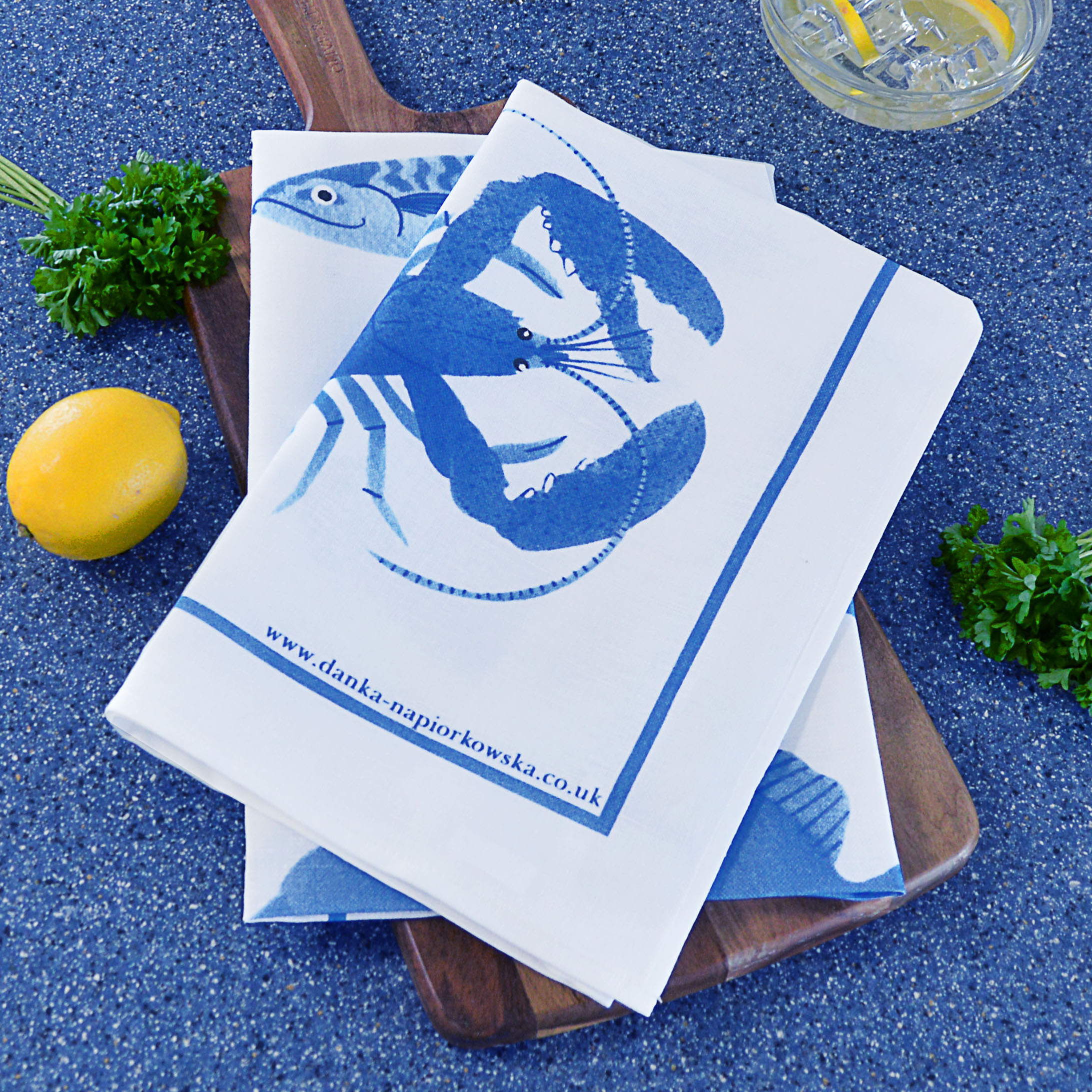 image of branded tea towel