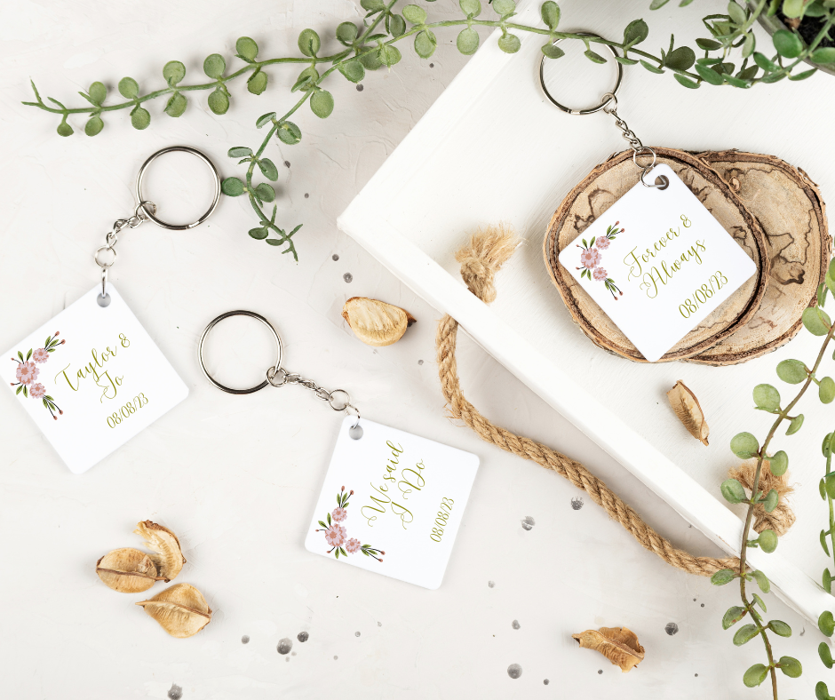 A picture containing keychain accessories with scripture text