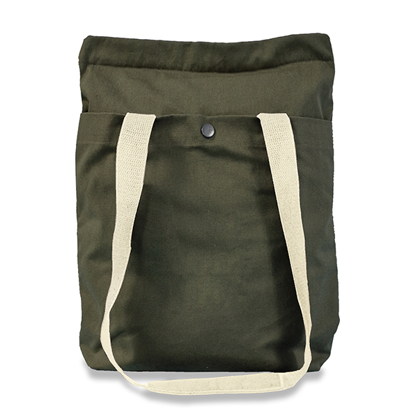 an image of a khaki convertible tote backpack
