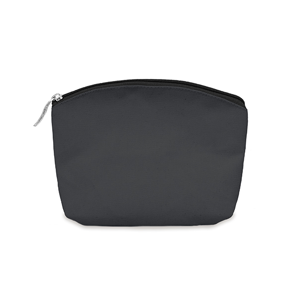 A slate make up bag with a matching coloured zipper