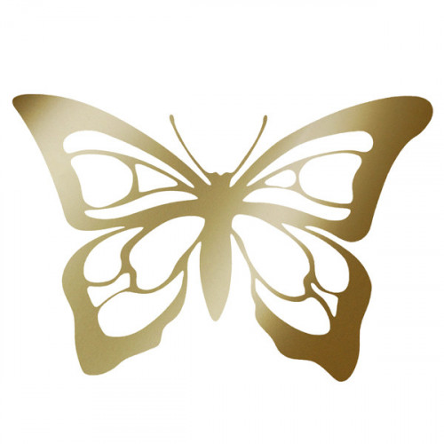 Antique Gold Iron on Butterfly 10x7cm