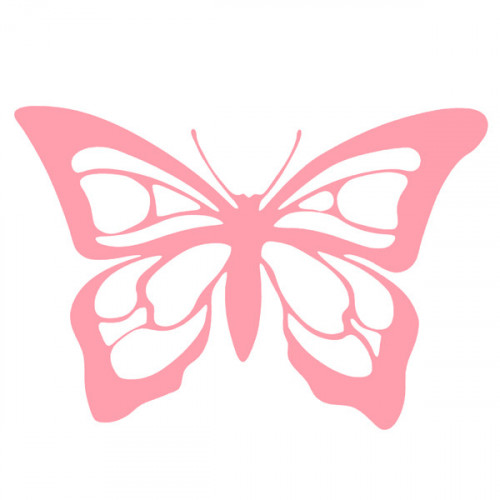Baby Pink Iron on Butterfly 10x7cm