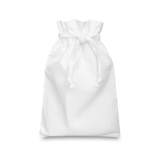 White cotton Double Drawstring Bag 20x28cm