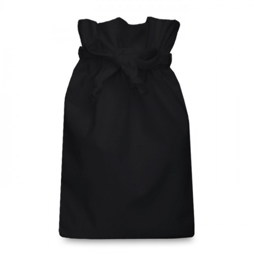 Black cotton Double Drawstring Bag 25x36cm