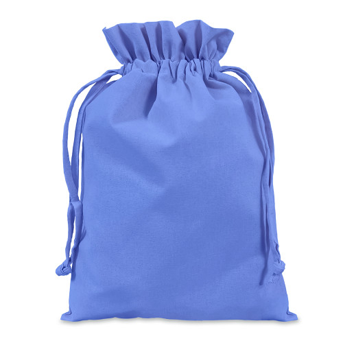 Cornflower cotton Drawstring Bag 25 x 36cm