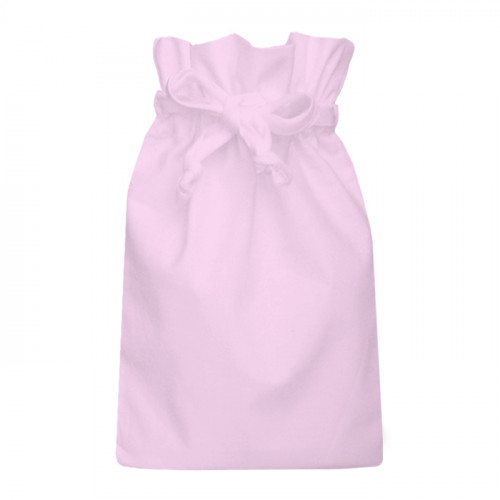 Pale pink cotton drawstring bag 25 x 36 cm