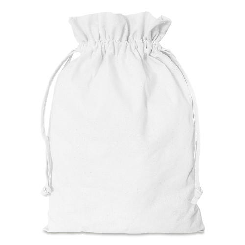 Fresh White Cotton Drawstring Bag 30x44cm Drawstring Packaging Bags