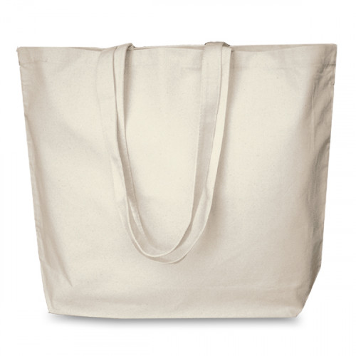 Natural canvas 8oz Super Shopper 52x40cm Long Handles. Base13cm