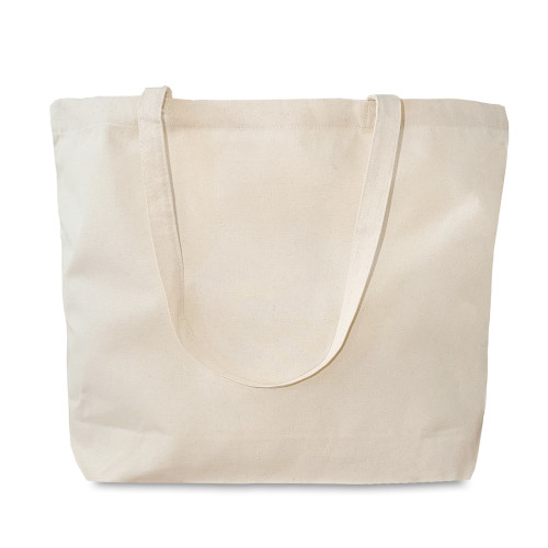 Natural canvas 8oz Super Shopper 52x40cm Long Handles. Base13cm