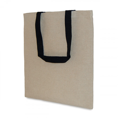 Natural hemp/cotton Carryall 38x43cm long handles- front