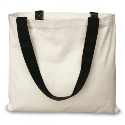 Natural Canvas Carrier 51x39cm with Black handles
