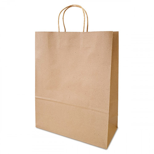 Brown Kraft Paper Tote Gift Bag 32x42x14cm. Short twisted paper handles