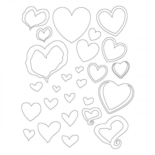 White Iron on Hearts 12.5x16cm