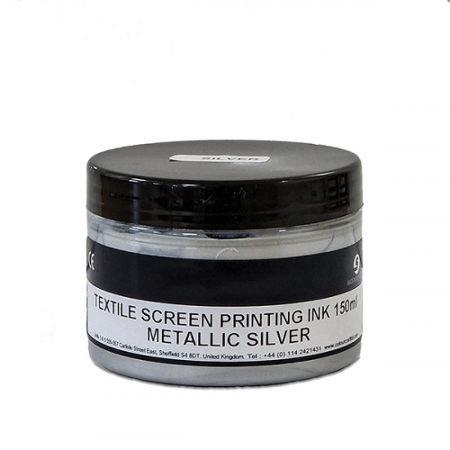 Metallic Silver Textile Screen Printing Ink 150ml