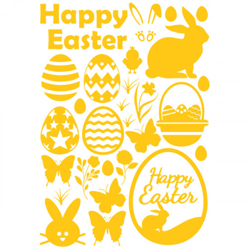 Easter Collection in Yellow - A4 Sized