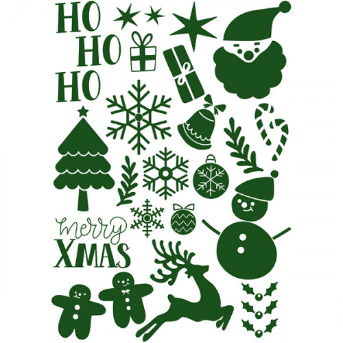 Selection of festive images in green