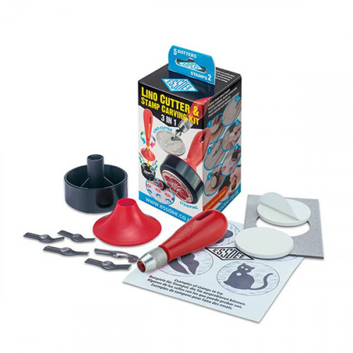 Kit for making lino-cut stamps