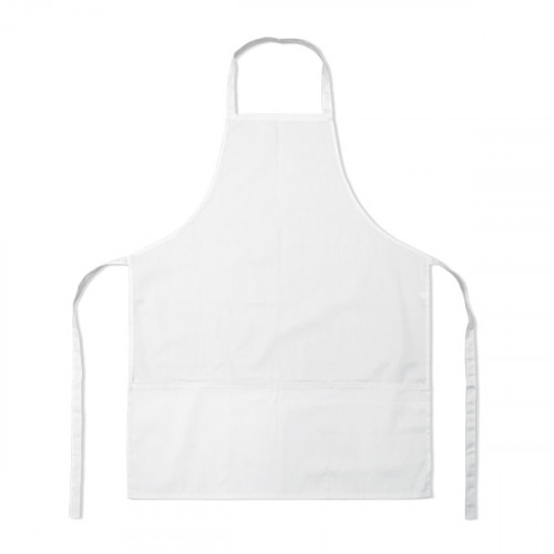 White polycotton Apron 70x90cm 3 pockets