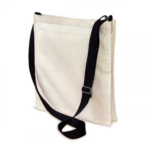 Natural canvas 8oz Crossbody Bag 32x36x5cm Long adjustable strap & Zip