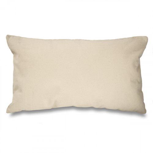 Natural canvas 8oz Cushion Cover 51x30cm, concealed zip - front