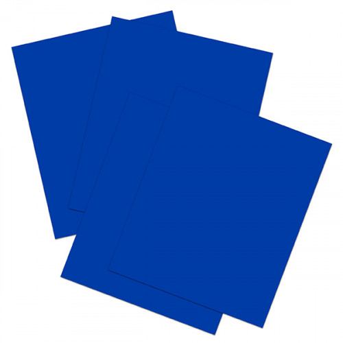 Four sheets of deep cobalt blue iron on vinyl