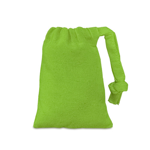 Green cotton Drawstring Bag 6x9cm