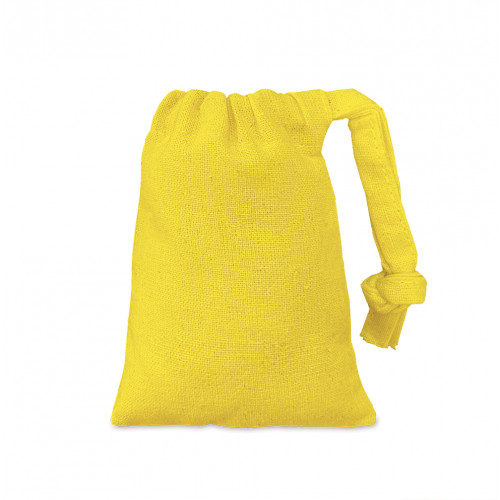 Yellow cotton Drawstring Bag 6x9cm
