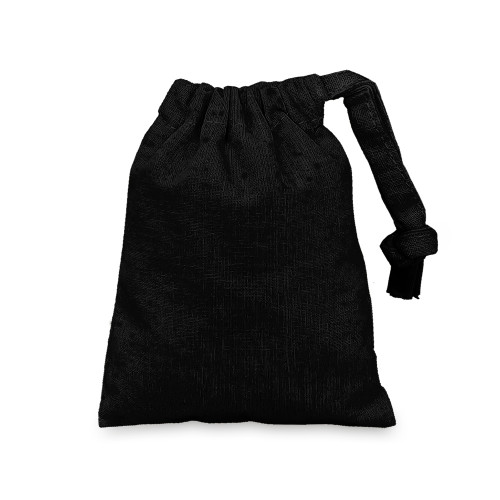 Black cotton Drawstring Bag 10x13cm