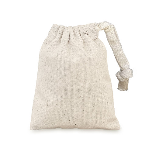 Natural cotton Drawstring Bag 10x13cm