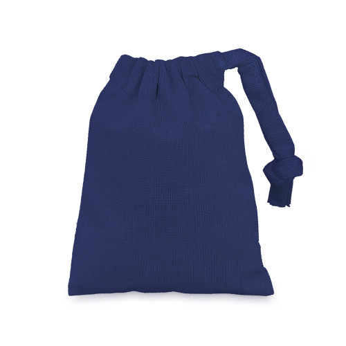 Navy cotton Drawstring Bag 10x13cm