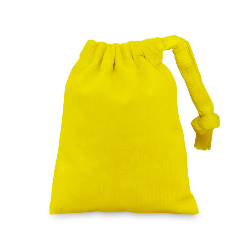Yellow cotton Drawstring Bag 10x13cm