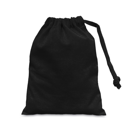 Black cotton Drawstring Bag 15x20cm