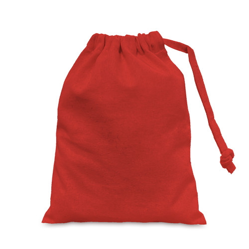Red cotton Drawstring Bag 15x20cm