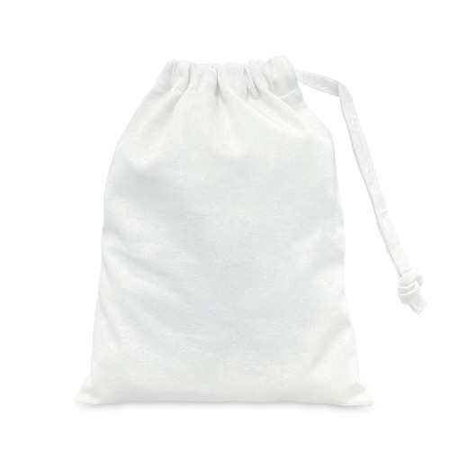 White cotton Drawstring Bag 15x20cm