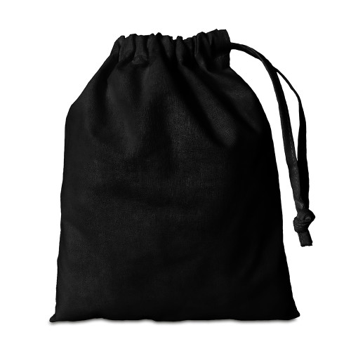 Black cotton Drawstring Bag 20x24cm