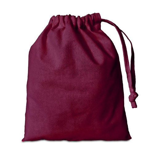 Maroon cotton Drawstring Bag 20x24cm