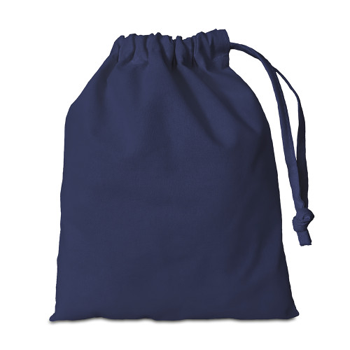 Navy cotton Drawstring Bag 20x24cm