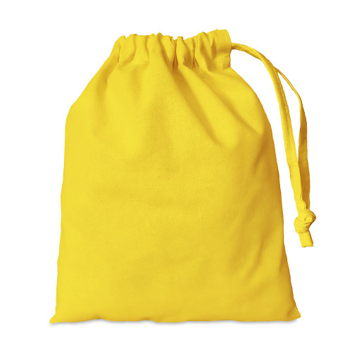 Yellow cotton Drawstring Bag 20x24cm