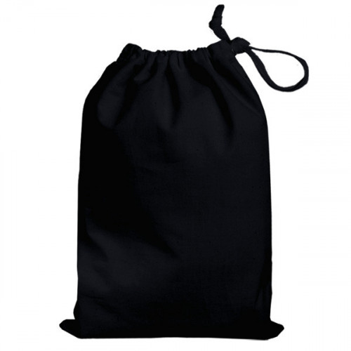 Black cotton Drawstring Bag 25x35cm
