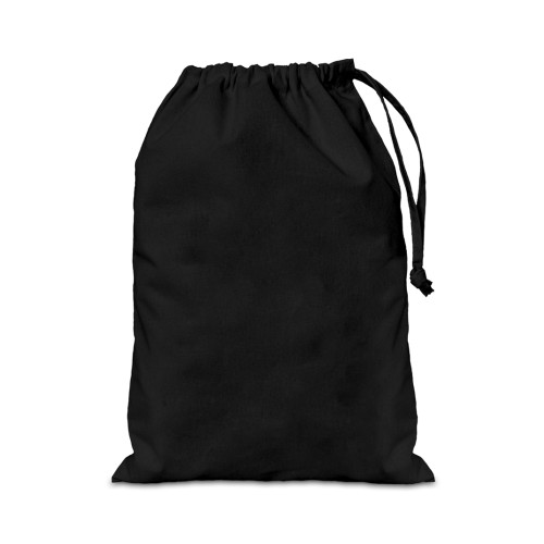Black cotton Drawstring Bag 25x35cm