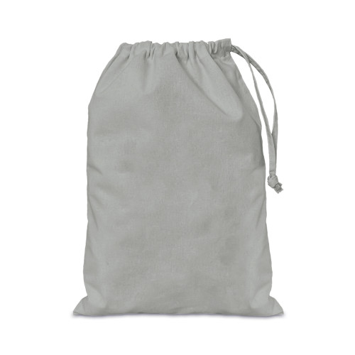 Grey cotton Drawstring Bag 25x35cm