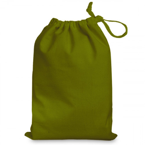 Olive cotton Drawstring Bag 25x35cm