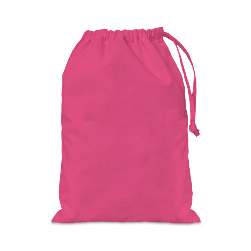 Raspberry cotton Drawstring Bag 25 x 35cm