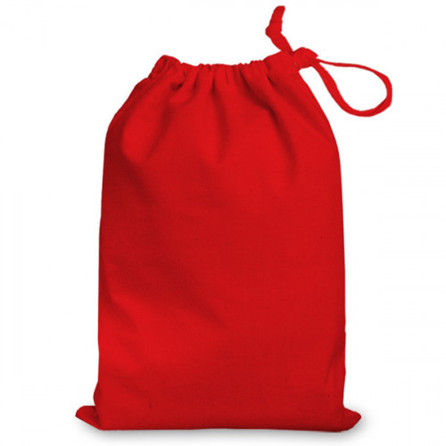 Red cotton Drawstring Bag 25x35cm